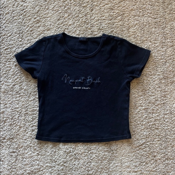 Brandy Melville Tops - Brandy Melville Navy Newport Beach Top